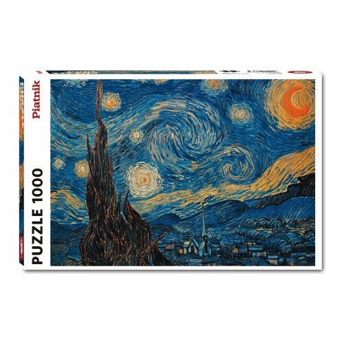 Puzzle Piatnik "Van Gogh - Noaptea instelata", 1000 piese, dimensiune 68 x 48 cm, produs in Austria Puzzle Piatnik "Van Gogh - Noaptea instelata", 1000 piese, dimensiune 68 x 48 cm, produs in Austria